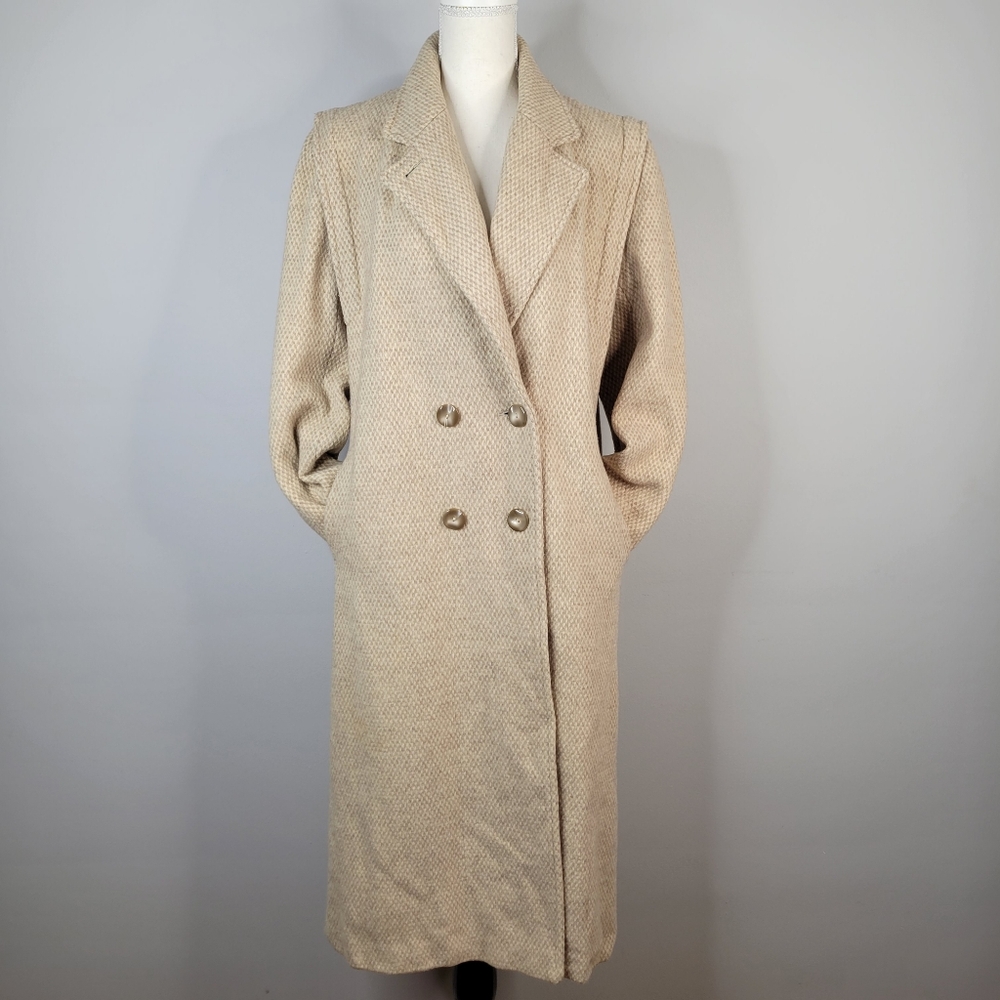 Vintage Ms. Freddi 1960's Cream Pea Coat - CHECK MEASUREMENTS, No Size Label